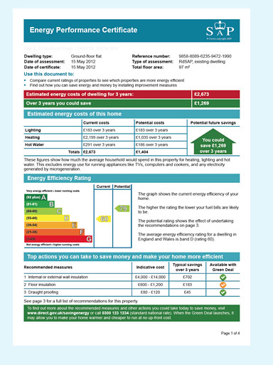 EPC Energy Performance Certificate From 49 95 Just EPC